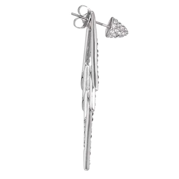 cc skye // rhodium plated pavé ear jackets - Picture 4 of 6